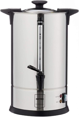 Metro GCM4007 Professional Macchina per caffè, acciaio inox, 30 x 33 x 42.5 cm, 6.75 L, 45 tazze in 40 minuti, indicatore livello acqua, argento