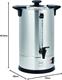 Metro GCM4007 Professional Macchina per caffè, acciaio inox, 30 x 33 x 42.5 cm, 6.75 L, 45 tazze in 40 minuti, indicatore livello acqua, argento