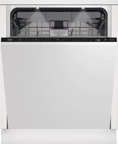 Beko BDIN386E4AD Lavastoviglie da Incasso Scomparsa Totale 16 Coperti C Terzo Cesto Cerniere Slide AutoDose CornerIntense GlassShiel HygieneIntense+