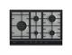 Haier HAHG7WL5XH I-Move Gas On Metal Serie 6 Piano cottura a gas cm. 75 - inox/nero