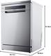 Candy Rapido' CF 4C6F0X Lavastoviglie Libera Installazione 14 Coperti C