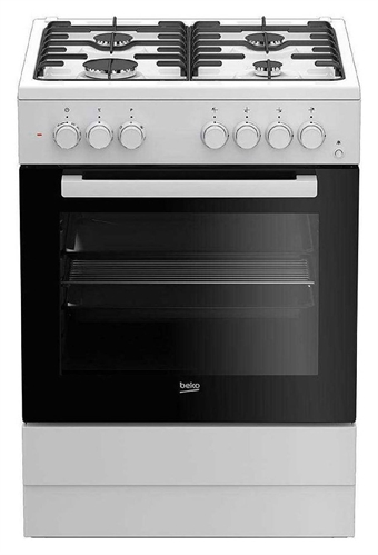 Beko FSST 62110 DW Cucina da accosto cm 60 - bianco 4 fuochi + 1 forno elettrico