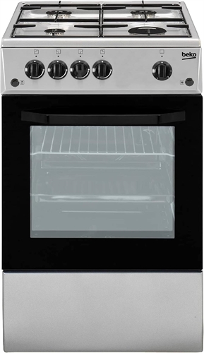 Beko CSS 42014 FS Cucina da incasso cm 50 - argento 4 fuochi + 1 forno elettrico