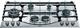 Hotpoint Ariston PHN 962 TS/IX/HA Piano cottura a gas  finitura inox da 90cm