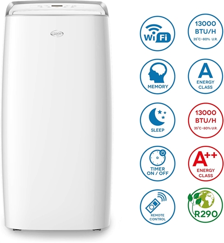 ARGO Milo Plus, Climatizzatore Portatile con pompa di calore 13000 BTU/H, Con funzione riscaldamento