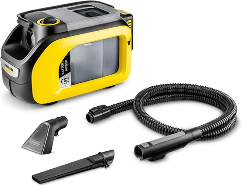 Karcher - SE 318 COMPACT BATTERY SET Lavatappeti, Pulitore spruzzo estrazione per Tessuti, Moquette, Auto Tappezzeria, Divani e Imbottiti, Completo di bocchetta tessuti e pavimenti