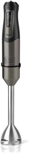 Black+Decker BXHB1200E - Frullatore a mano da 1200 W, 20 velocità e turbo, lame in acciaio inox a 4 tagli, antispruzzi, leggero ed ergonomico, senza BPA