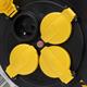 Bobina elettrica da cantiere, 4 prese francesi, H07RN-F3G1.5MM2, 25M, NF, CE - IP44