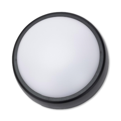 Velamp UBLO2 Plafoniera LED impermeabile (IP54) – 700 lumen luce bianca naturale 4000K - Ideale per montaggio all’esterno – Doppia cornice intercambiabile bianca e nera