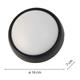 Velamp UBLO2 Plafoniera LED impermeabile (IP54) – 700 lumen luce bianca naturale 4000K - Ideale per montaggio all’esterno – Doppia cornice intercambiabile bianca e nera