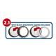 Velamp UBLO2 Plafoniera LED impermeabile (IP54) – 700 lumen luce bianca naturale 4000K - Ideale per montaggio all’esterno – Doppia cornice intercambiabile bianca e nera