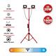 Velamp IS747NG TWIN HEAD: Luce da lavoro LED 2 x 20W SMD + treppiede