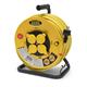 Bobina elettrica da cantiere, 4 prese francesi, H07RN-F 3G2,5mm2, 25m, NF, CE - IP44