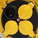 Bobina elettrica da cantiere, 4 prese francesi, H07RN-F 3G2,5mm2, 25m, NF, CE - IP44