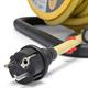 Bobina elettrica da cantiere, 4 prese francesi, H07RN-F 3G2,5mm2, 25m, NF, CE - IP44