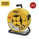 Bobina elettrica da cantiere, 4 prese francesi, H07RN-F 3G2,5mm2, 25m, NF, CE - IP44