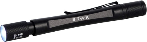 STAK ST004 Bangalore Lampada a forma di penna Penlight a batteria LED (monocolore) 144 mm Nero