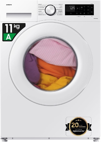 Samsung WW11DG5B25TH lavatrice, Caricamento frontale, 11 kg, 14 programmi, Profondità 600 mm, Bianco, livello rumorosità centrifuga 72 dB(A), Classe A