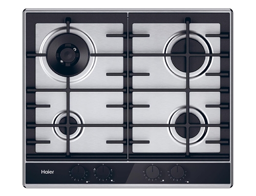 Haier HAHG6BR4TX Acciaio inox Da incasso 60 cm Gas 4 Fornello(i)