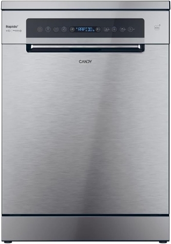 Candy RapidÓ CF 6C4F1X Lavastoviglie, 16 Coperti, Wi-Fi + BLE, Connesso, 8 Programmi, Smart Basket e Smart Door, Classe C, 59,7x59,8x82 cm