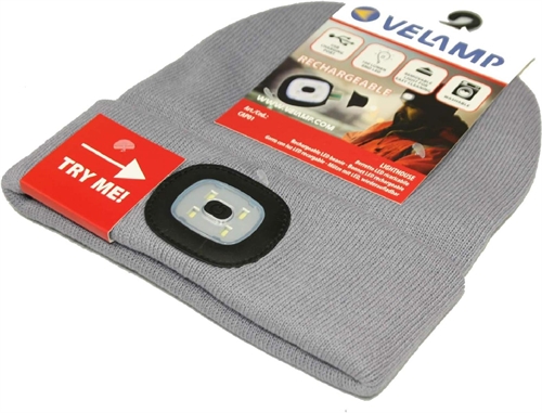 Velamp Cap01 Capellino con luce frontale torcia LED ricaricabile
