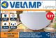 Velamp PT313 Plafoniera Velamp Half Moon in Vetro Satinato, Diametro 30cm