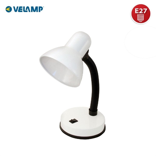 Velamp TL1201-B Lampada da tavolo con attacco e27 charleston bianco
