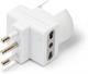 Velamp ADAPT-3-16A Adattatore Triplo : 3 Prese Bipasso, 10/16 A e Spina 16 A ( scatola da 10 pezzi )