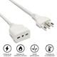 Velamp PROLIT10A-3 Prolunga 3 mt: Spina e presa 10A, Bianco - Cavo 3G0,75 mm² ( scatola da 20 pezzi )