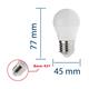 Velamp LB4067S-40K Lampadina SMD LED, Sfera P45, 6W/490lm, base E27 ( scatola da 6 pezzi )