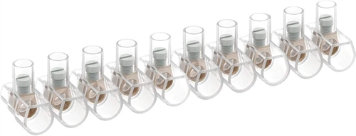 Velamp Tecnid  MG406 Morsetti unipolari 6mm2, stecca da 10 poli ( 50 schecche )