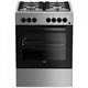 Beko FSE62110DX Cucina 60 x 60, 4 Fuochi a Gas + Forno Elettrico, Classe Energetica A, Acciaio Inox