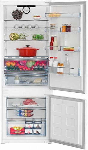 Beko BCNE400E40SN Frigorifero da Incasso Combinato Total No Frost, Altezza 194 cm - Larghezza 70 cm, Classe Energetica E, 370 Litri, Inverter