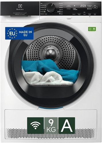 Electrolux EW9H4Y9A Serie 900 PerfectCare, Asciugatrice a Pompa di Calore, 9 kg, Classe A, 12 Programmi, Connettività Smart App, Tecnologia 3DSense, Filtro EcoFlow