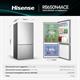 Hisense RB650N4ACE Frigorifero Combinato Total No Frost, Inox, 185x60cm, Classe E, 300L