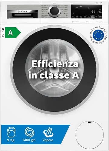 Bosch WGG244Z1II Lavatrice Serie 6 Lavatrice a carica frontale, capacità 9 kg, 1400 giri