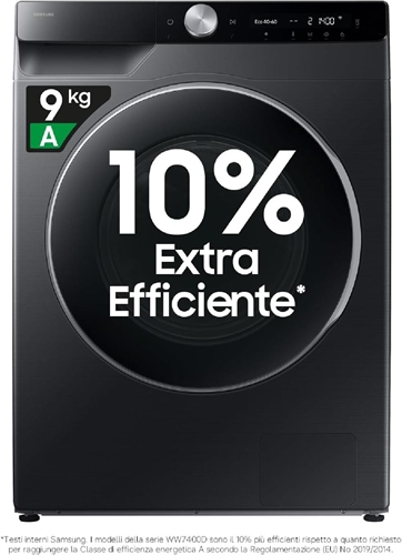 Samsung Lavatrice AI Control WW90DG6U85LB/U3 Libera installazione, 9 Kg, 1400 RPM, Wifi, Ecodosatore, Vapore