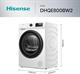 Hisense DHQE800BW2 Asciugatrice A Pompa Di Calore, 8 Kg, Classe D, Oblò Nero, Big Display, 16 programmi, Refresh