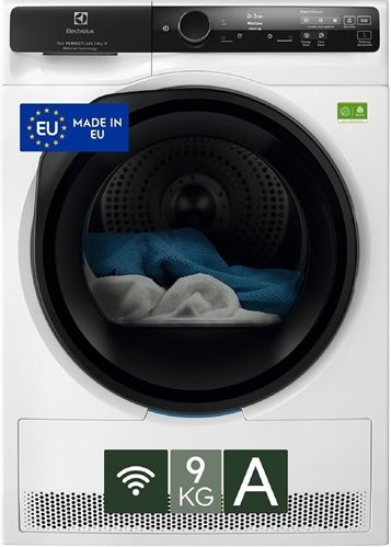 Electrolux EW9H79A Asciugatrice a Pompa di Calore Serie 900 PerfectCare, 9 kg, SmartSave fino a -20% energia, Tecnologia 3DSense e DelicateCare, Classe A