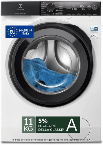 Electrolux EW7F411G Lavatrice a Carica Frontale, Tecnologia SteamCare e SensiCare+, Serie 700, 11 kg, 1400 Giri