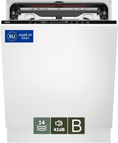 AEG FSK75747P Serie 7000 Lavastoviglie Da Incasso 60 cm GlassCare, 14 Coperti, Vassoio MaxiFlex, Tecnologia AirDry