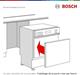 Bosch SPI2HKS42E 2 Lavastoviglie integrata parziale cm. 45 - 10 coperti - frontalino inox spazzolato