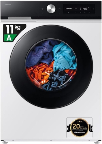 Samsung Lavatrice Bespoke AI WW11DB7B94GE/U3, Libera installazione, 11 Kg, Wifi, Ecodosatore, AI Energy Mode