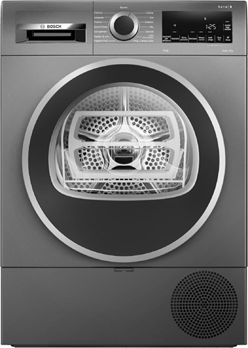 Bosch WQG243DRII Serie 6 Asciugatrice a pompa di calore, 9 kg, Classe energetica C, Sensori di asciugatura intelligenti