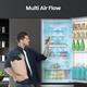 Hisense RB329N4ACE Frigorifero Combinato a libera installazione, Total No frost con ventilazione multiflow, Inox Look, Altezza 180 cm, capacità netta 255 L