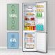 Hisense RB329N4ACE Frigorifero Combinato a libera installazione, Total No frost con ventilazione multiflow, Inox Look, Altezza 180 cm, capacità netta 255 L