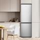 Hisense MC60300IE Frigorifero Combinato, Libera Installazione, Total No Frost, Multi Air Flow, Controllo Touch, Porta Reversibile, 304 Litri, Altezza 186 cm, Classe E, Inox
