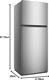 Hisense RT488N4DC2 Frigorifero Doppia Porta, Libera Installazione, h 172 cm, Capacità 381 Lt, Classe Energetica E, Acciaio Inox
