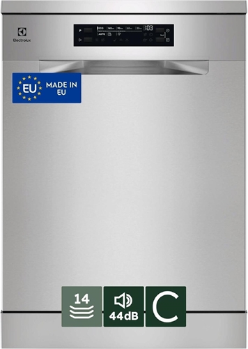 Electrolux n ESM48400SX Lavastoviglie 14 Coperti, Tecnologia AirDry 600 e Inverter, Vassoio Portaposate MaxiFlex, SoftSpike, Funzione ExtraHygiene
