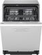 LG DB375TXS Lavastoviglie da Incasso Classe A,14 Coperti, Lavaggio a Vapore TrueSteam, Rastrelliere Regolabili, Sistema QuadWash con 4 Bracci Irroratori, Serie 3, Auto-Apertura, 44dB, Wi-Fi